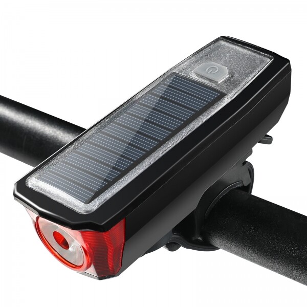 라이딩데이,[라이딩데이] 솔라파워 LED 자전거라이트- 태양열충전 전자벨 자전거전조등 701182