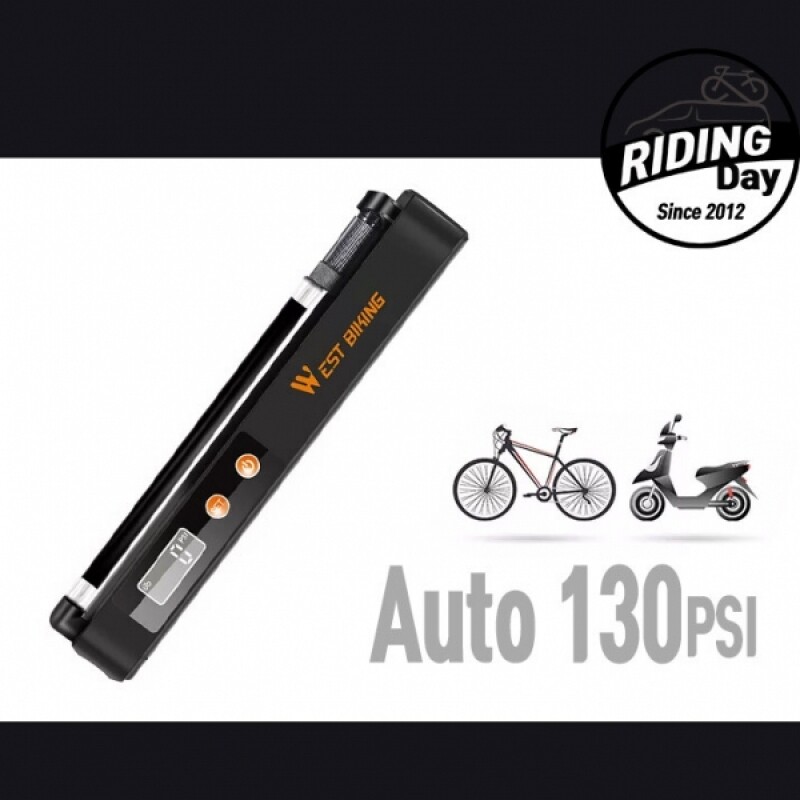 [라이딩데이] 자전거 전동에어펌프 - USB충전 LCD디지털 자전거미니펌프 711119